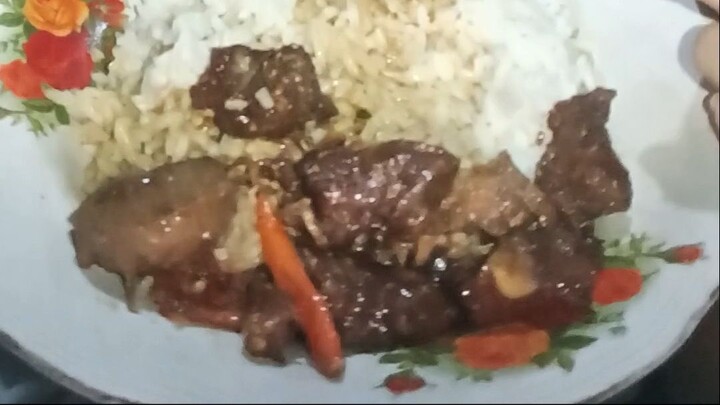 Asmr mukbang daging iga bakso di semur makan