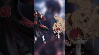 GAARA VS ITACHI UCHIHA WHO IS STRONGEST #naruto #kakashi #minato #sasuke #shorts #anime #fight