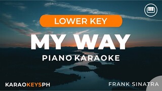 My Way - Frank Sinatra (Lower Key - Piano Karaoke)