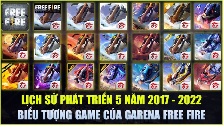 Free Fire | Lịch Sử 5 Năm Phát Triển Logo Biểu Tượng Garena Free Fire 2017 - 2022 | Rikaki Gaming