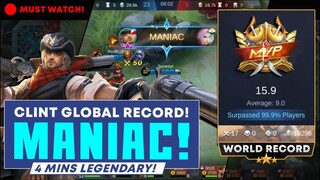 4 MINS LEGENDARY - GLOBAL RECORD CLINT!