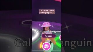 making a neon golden penguin! 🐧 #adoptme #shorts #roblox