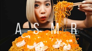 ASMR กินมาม่า ไข่กุ้งล้น | ASMR INSTANT NOODLES TOPPED WITH TONS OF PRAWN ROE! | FAHASMR