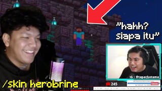 Gw Prank Jadi Herobrine Pas TEMEN GW LIVESTREAM DI BRUTAL HARDCORE ... (NGAKAK BANGET INI)