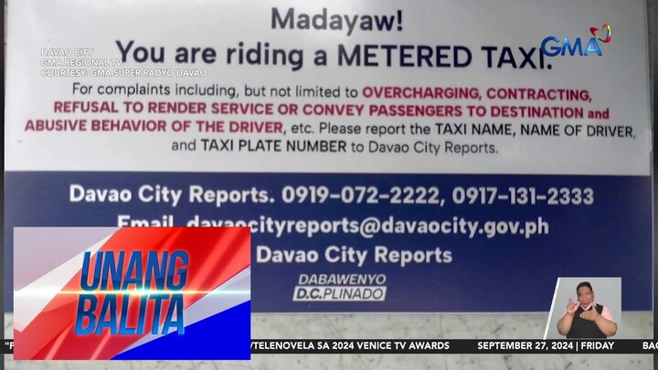 "D.C.Plinado stickers," idinikit na sa mga taxi pangontra sa mga abusadong driver | Unang Hirit