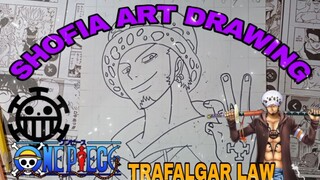drawing Trafalgar law dari anime one piece