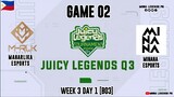 Minana Esports vs Maharlika Esports Game 02 | Juicy Legends Q3 2022 | Mobile Legends