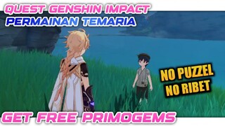 Cara Menyelesaikan Quest "Permainan Temaria" || Genshin Impact || World Quest || Free Primogems