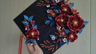 I actually got an order for a flower-wrapped bachelor's cap—thankfully, I didn't mess it up; it's to