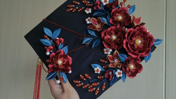 I actually got an order for a flower-wrapped bachelor's cap—thankfully, I didn't mess it up; it's to