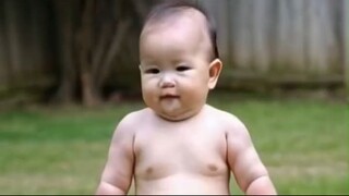 Baby and duck funny video