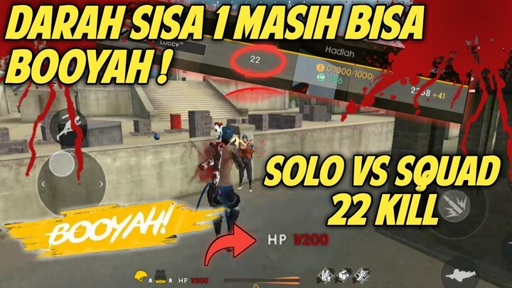 MAIN PETAK UMPET DENGAN MUSUH ! SOLO VS SQUAD MODE RANK ! 22 KILL ! - FREE FIRE BATTLEGROUND