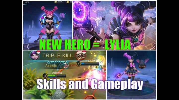 Mobile legends New Hero Leaked (Little Witch) Lylia Skills and Gameplay