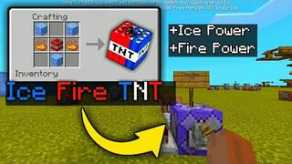 How to make an Ice Fire TNT in Minecraft using Command Block Trick!