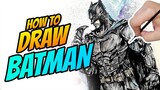 How to draw Batman - Ink andd Acrylic on canvas