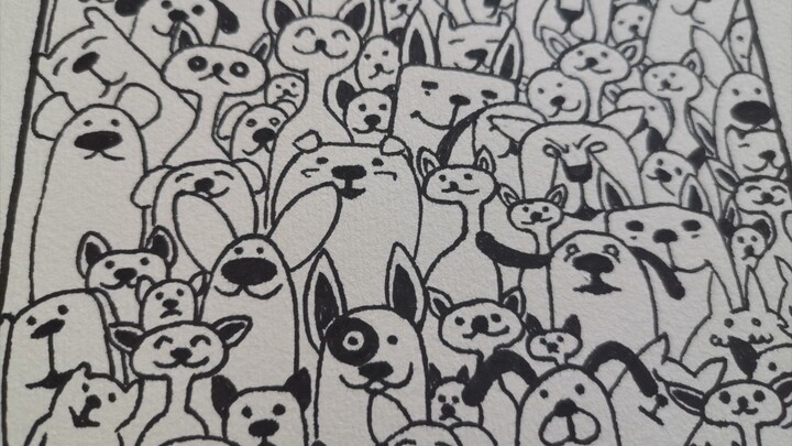 Pen practice 133 drawing steps