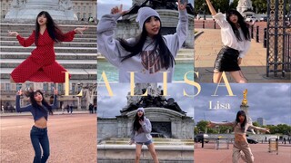 在英国街头翻跳LALISA｜Lisa solo曲全曲五套换装翻跳｜高还原翻跳【33】