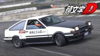 Initial D Toyota AE86 Trueno Drifting on Track! - 4AGE Sound with Tomei Titanium Exhaust! ハチロクドリフト