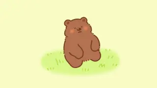 Goodbye bear~ I will bring a lot of bread next time~