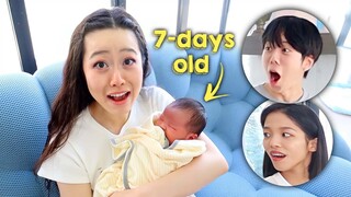 MEETING BABY MIA FOR THE FIRST TIME!!! *I think I'm starting to get baby fever...