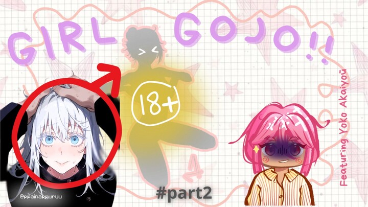 GOJO VER CEWE!! posenya kok gitu yah 🤔 || Speed Drawing || Part 2