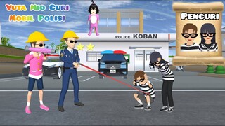 Yuta Mio Palsu Curi Mobil Motor Polisi 😰| Polisi Atom Tangkap Yuta Pencuri | Sakura School Simulator