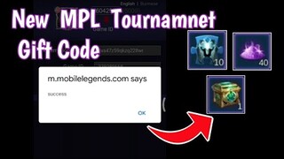 New Redeem Code MPL Tournament chest in Mobile Legends