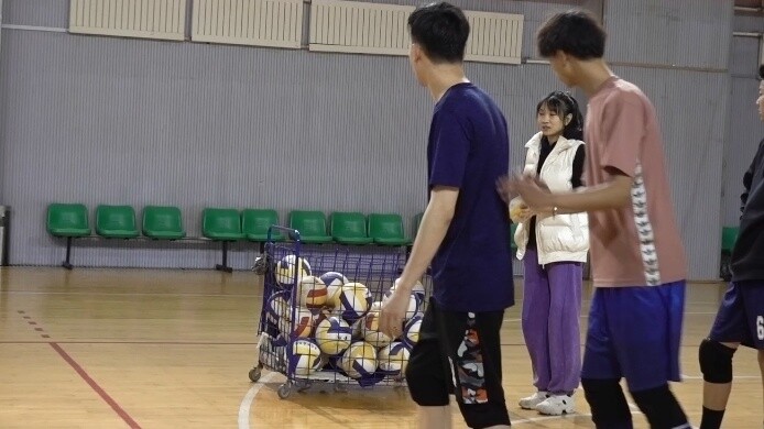 Volleyball boy's training routine