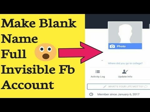 PAANO NGA BA MAG INVISIBLE NAME SA FACEBOOK