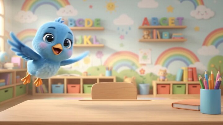 Burung Kecil Bernama Syaka Sedang Belajar Alphabet ABC