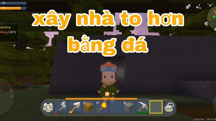 Sinh tồn Mini World Tập 3 : tôi đã dùng đá kiếm được để xây nhà cùng em trai