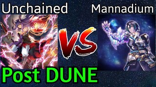 Unchained Vs Mannadium Post DUNE Yu-Gi-Oh!