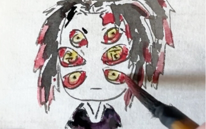 Free Ink-Wash Anime Tutorial | Kibutsuji Muzan