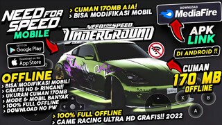 CUMAN 170MB! Game Need For Speed Underground Rival OFFLINE ANDROID Grafis HD! Ukuran Kecil! FULL