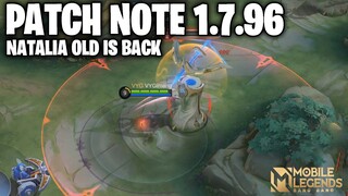 NATALIA REVAMP , SCARLET PHANTOM BUFF, HAAS'S CLAWS BUFF - PATCH NOTE 1.7.96 MOBILE LEGENDS
