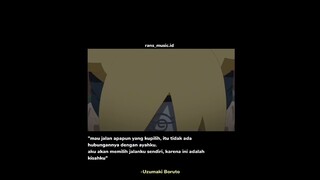 Story wa 30 detik Boruto Uzumaki, lagu Love is Gone