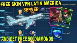 CLAIM PERMANENT SKIN FLIGHT AGAIN TO LATIN AMERICA SERVER | AND GET FREE 500DIAMONDS | MOBILELEGENDS