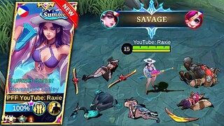 SAVAGE!! NEW REVAMP LESLEY SUMMER SKIN "SUMMER SNIPER" IS FINALLY HERE!! - MOBILE LEGENDS: BANG BANG