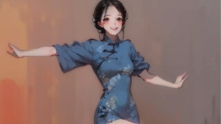Ai动画 | 水墨风格旗袍舞蹈