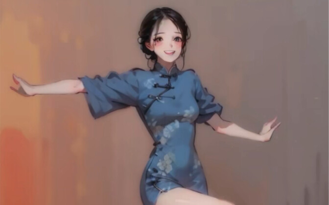 Ai动画 | 水墨风格旗袍舞蹈