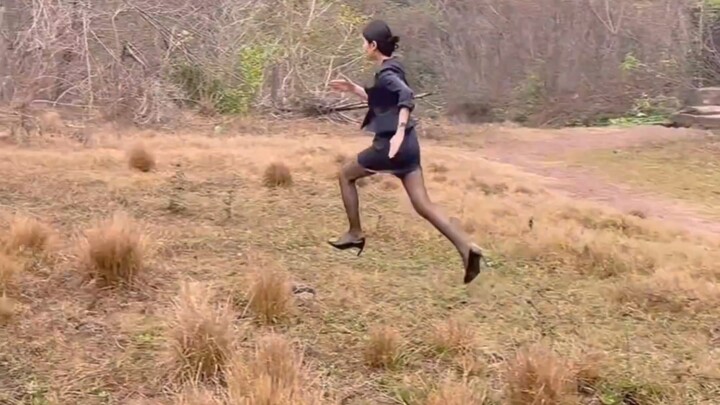 Who can run faster in heels than I can?
