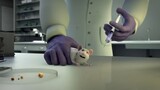 Surreal animation: The mouse refused the temptation and gave up the beloved cheese, but became the t