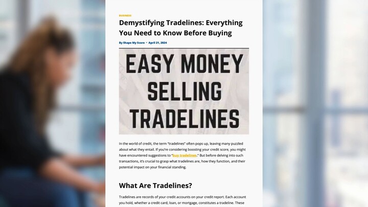 Everything You Need to Know About Tradelines.