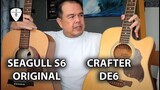 SEAGULL S6 vs CRAFTER DE6 Acoustic Guitars Comparison | Edwin-E