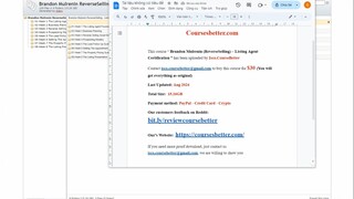 [30$] Brandon Mulrenin (ReverseSelling) – Listing Agent Certification