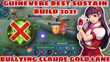 GUINEVERE BEST SUSTAIN BUILD NEW COMPLETE GUIDE - TUTORIAL - BULLYING CLAUDE GOLD LANE - MLBB