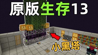 建造小黑塔，获取超多经验！一秒升几级？原版生存13我的世界