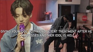2/2Giving him silent treatment after he says another idol is his gf in interview|Jungkook Oneshot FF