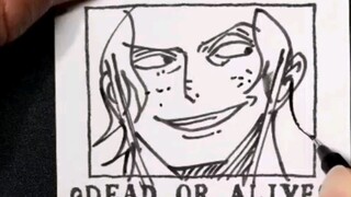[One Piece] Challenge to draw Ace's bounty portrait in 45 seconds