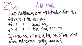 Add math: 1st/3ways Core Auditorium is an amphitheater that has ..